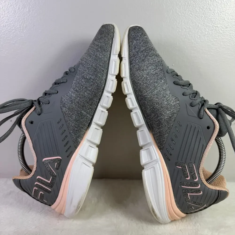 FILA Memory Primeforcer Gray/Pink Sneakers Women’s Size 11